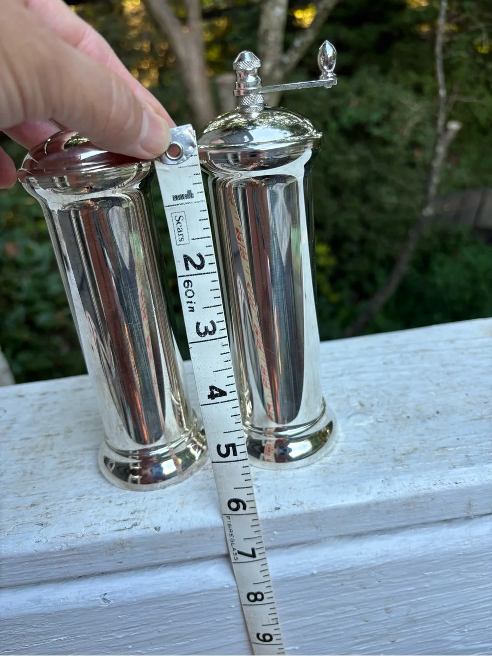 Maestri by Gorham Fine Silver Plate Pepper Mill and Salt Shaker Set